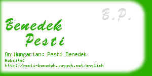 benedek pesti business card